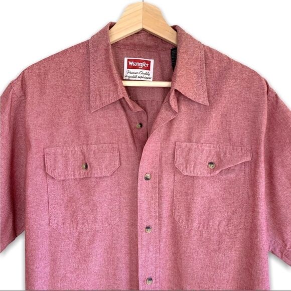 Wrangler Two Pocket Button Down short Sleeve Top - Picture 2 of 7